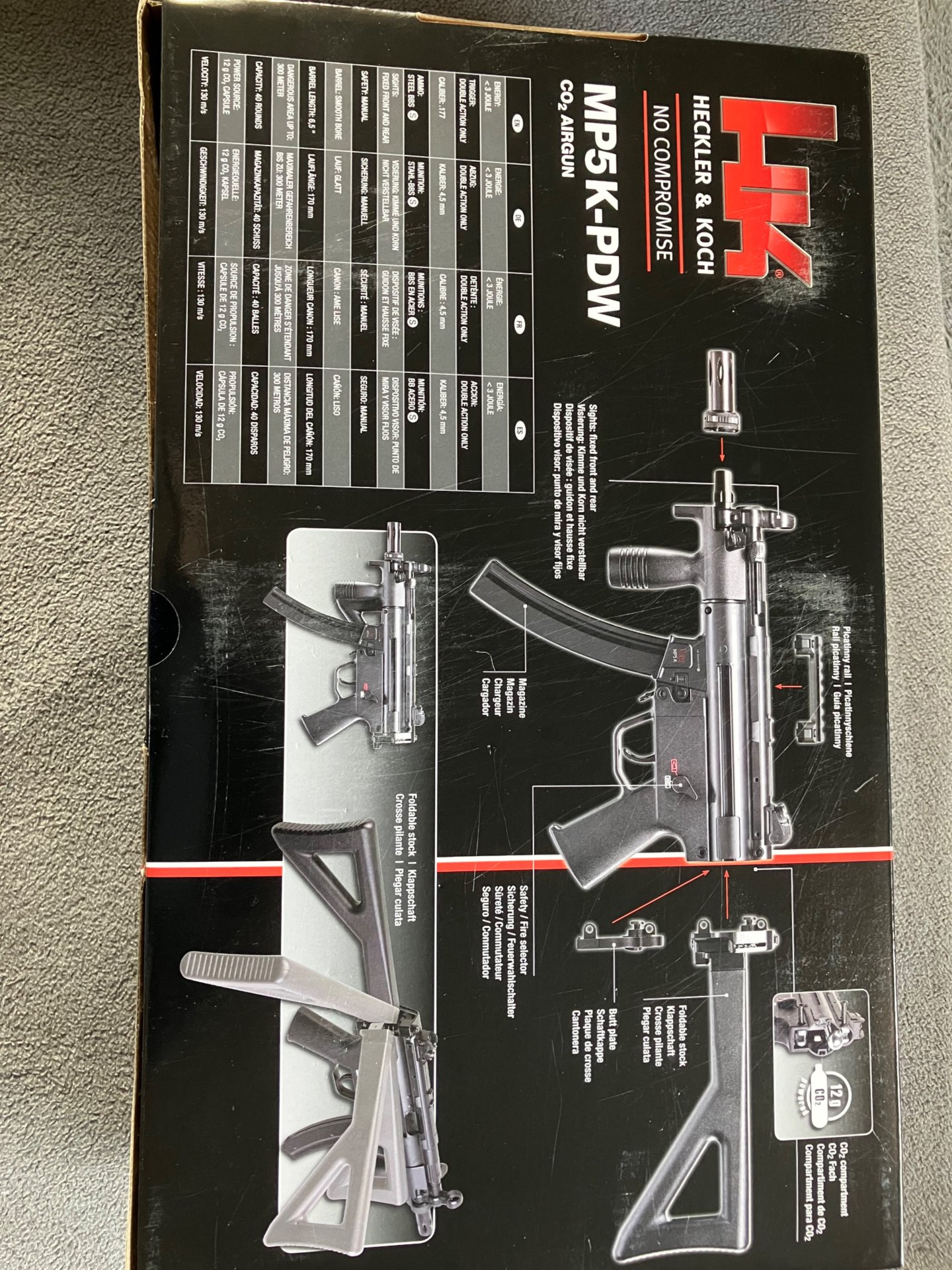 Heckler & Koch MP5 K-PDW CO2-Gewehr (4,5 mm BB) – Neuwertig + Ersatzmagazin! Umarex – Bild 6