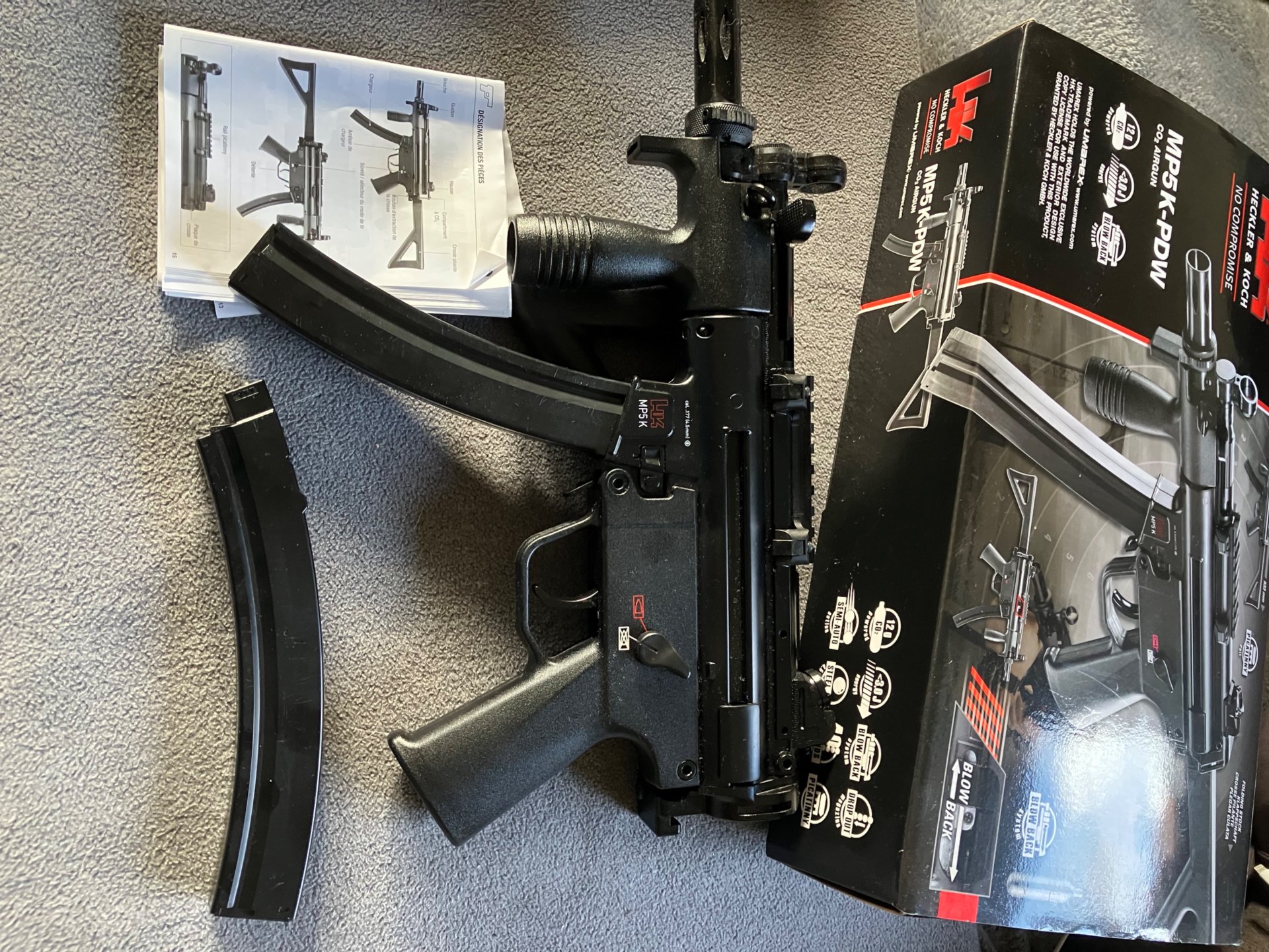 Heckler & Koch MP5 K-PDW CO2-Gewehr (4,5 mm BB) – Neuwertig + Ersatzmagazin! Umarex – Bild 2