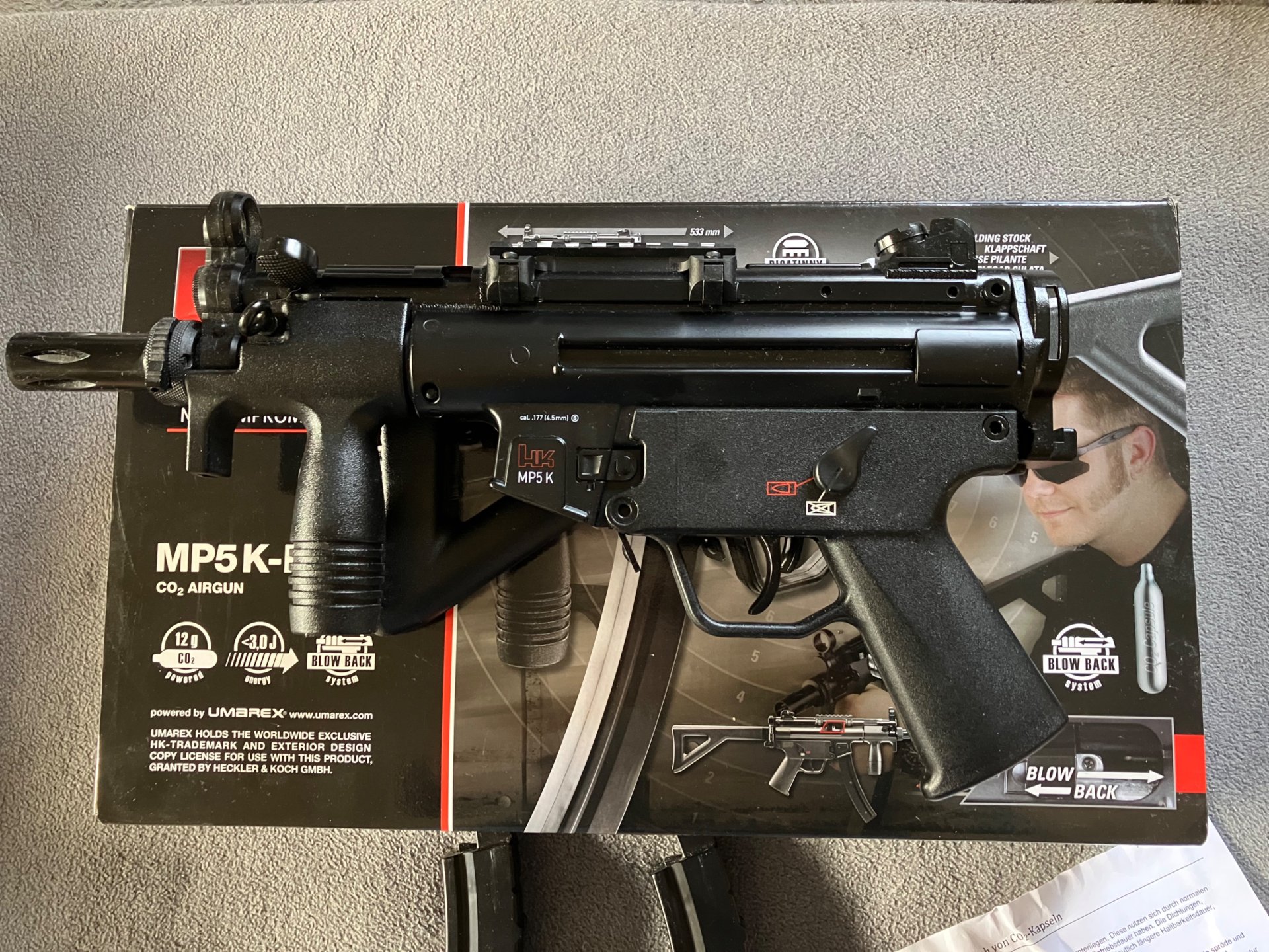 Heckler & Koch MP5 K-PDW CO2-Gewehr (4,5 mm BB) – Neuwertig + Ersatzmagazin! Umarex – Bild 3