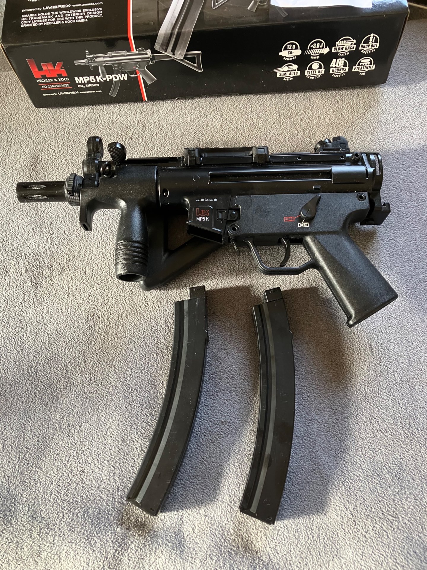 Heckler & Koch MP5 K-PDW CO2-Gewehr (4,5 mm BB) – Neuwertig + Ersatzmagazin! Umarex – Bild 7