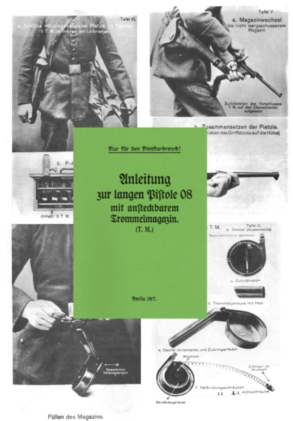 Nachdruck Dienstvorschrift lange Pistole 08 m. Trommelmagazin – Bild 1