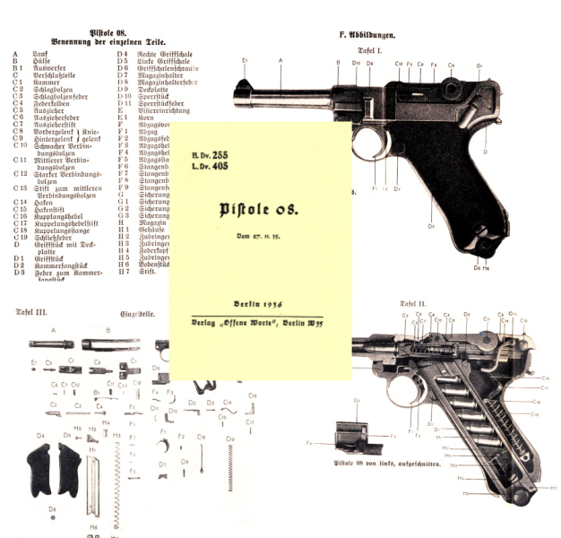Nachdruck Wehrmacht Dienstvorschrift Pistole P08 von 1936 – Bild 1