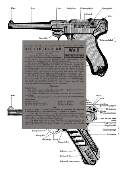 Nachdruck Wehrmacht Taschenkarte Pistole 08 – Bild 1