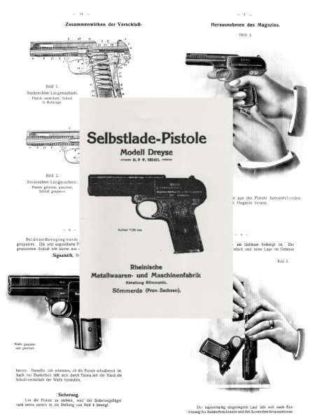 Nachdruck Bedienungsanleitung Pistole Dreyse M1907 – Bild 1