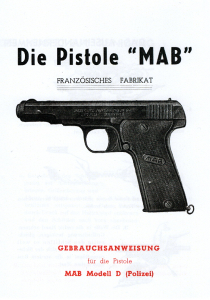 Nachdruck deutsche Gebrauchsanweisung französische Pistole MAB – Bild 1