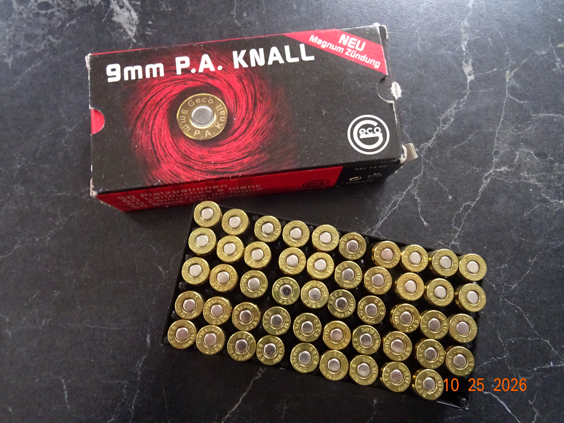 Geco 9mm P.A. Platzpatrone – Bild 1