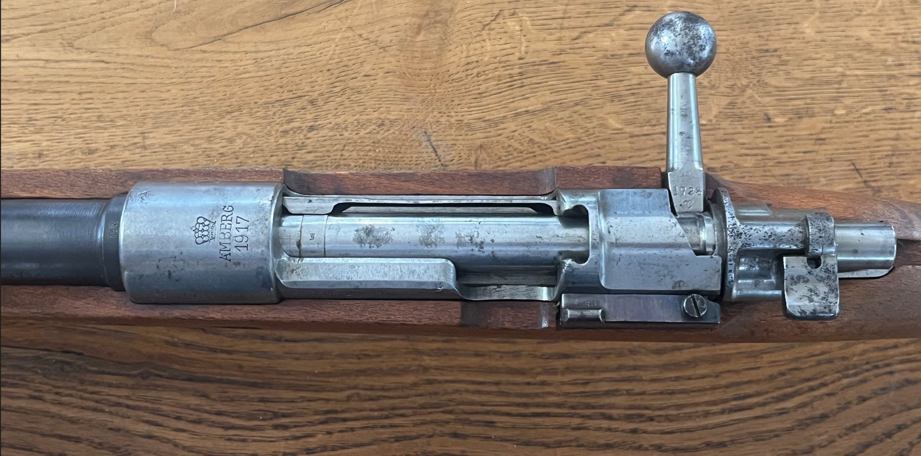 gebrauchte Repetierbüchse Hersteller: Amberg Gewehr 98, Baujahr 1917, nummerngleich in allem Teilen – Bild 8