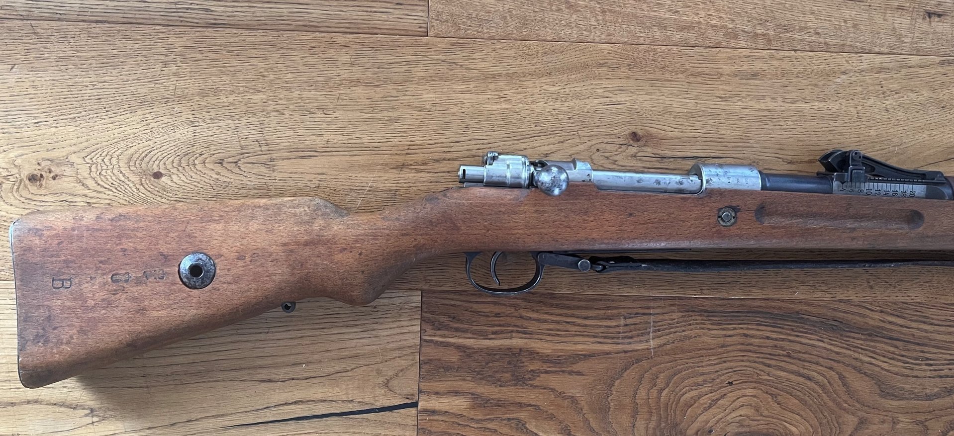 gebrauchte Repetierbüchse Hersteller: Amberg Gewehr 98, Baujahr 1917, nummerngleich in allem Teilen – Bild 5