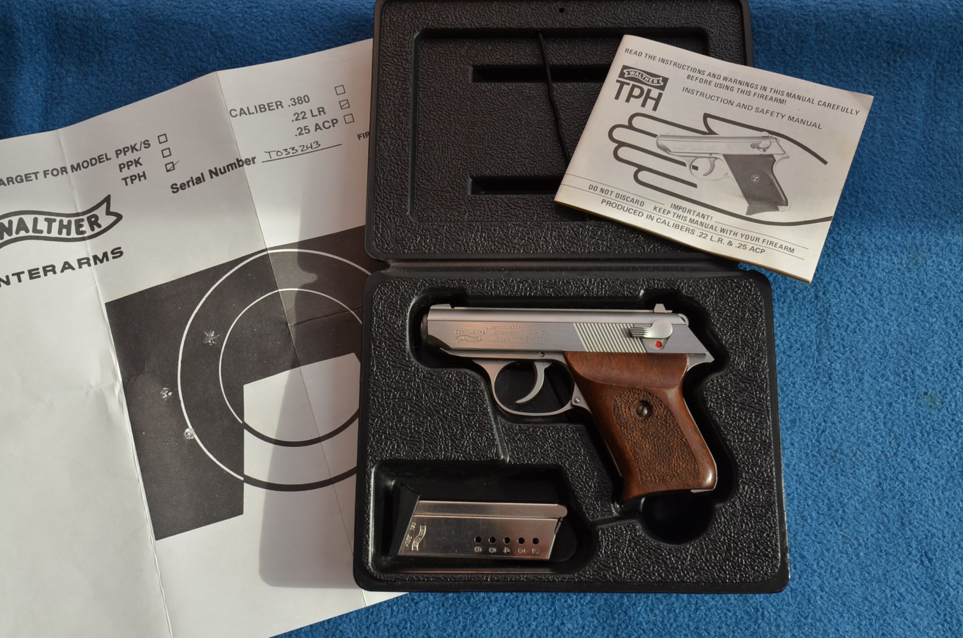 NEUWERTIGE PISTOLE INTERARMS WALTHER TPH .22LR IN BOX STAINLESS STEEL – Bild 1