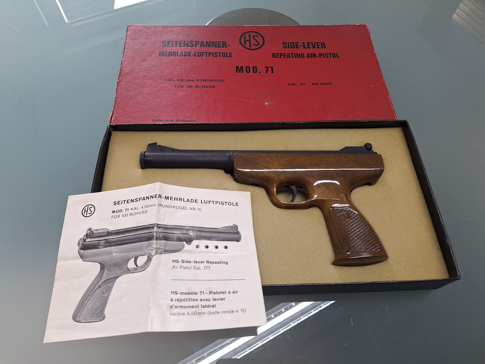 Luftpistole HS Mod. 71 Mehrlade-Luftpistole Sehr Selten – Bild 1