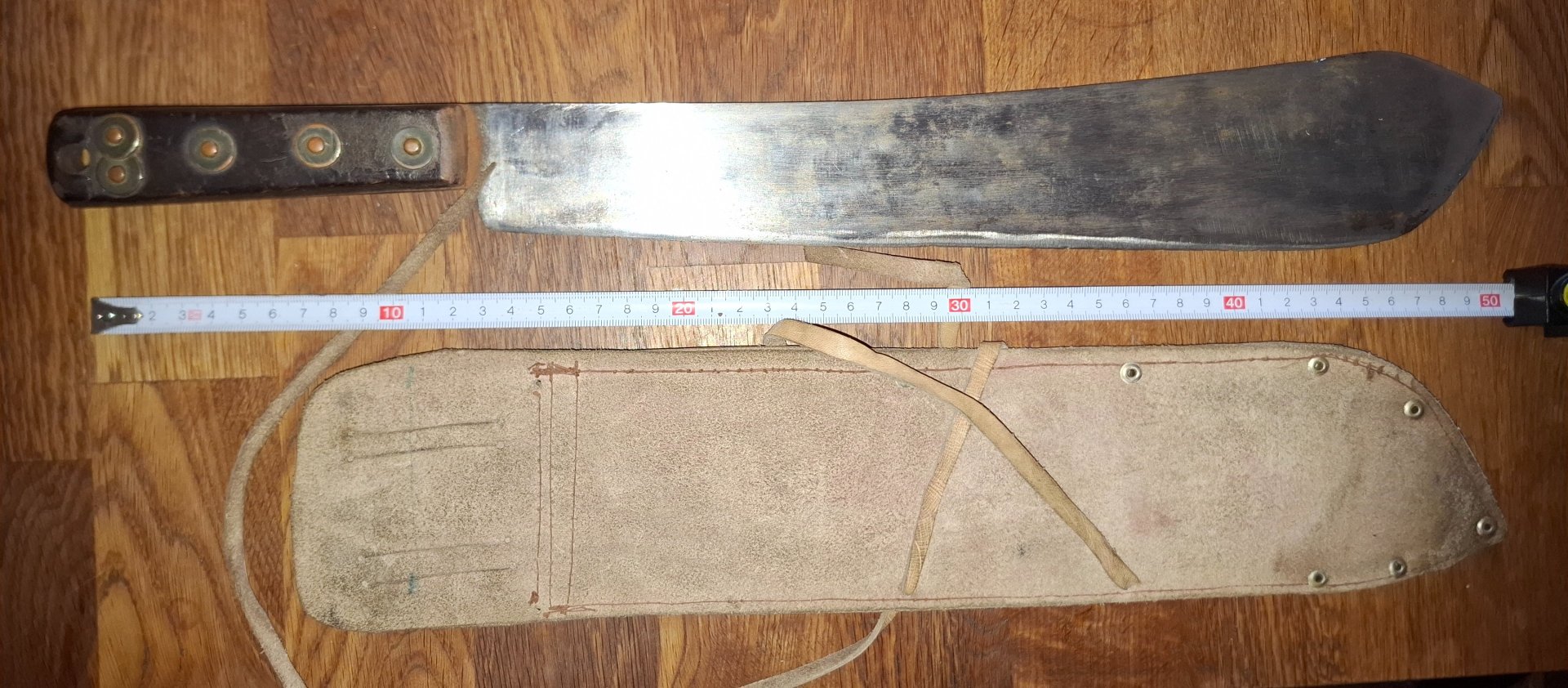 Machete / Haumesser Sheffield England (1937) – WWII Ära – inkl. Lederscheide (Altersnachweis) – Bild 2