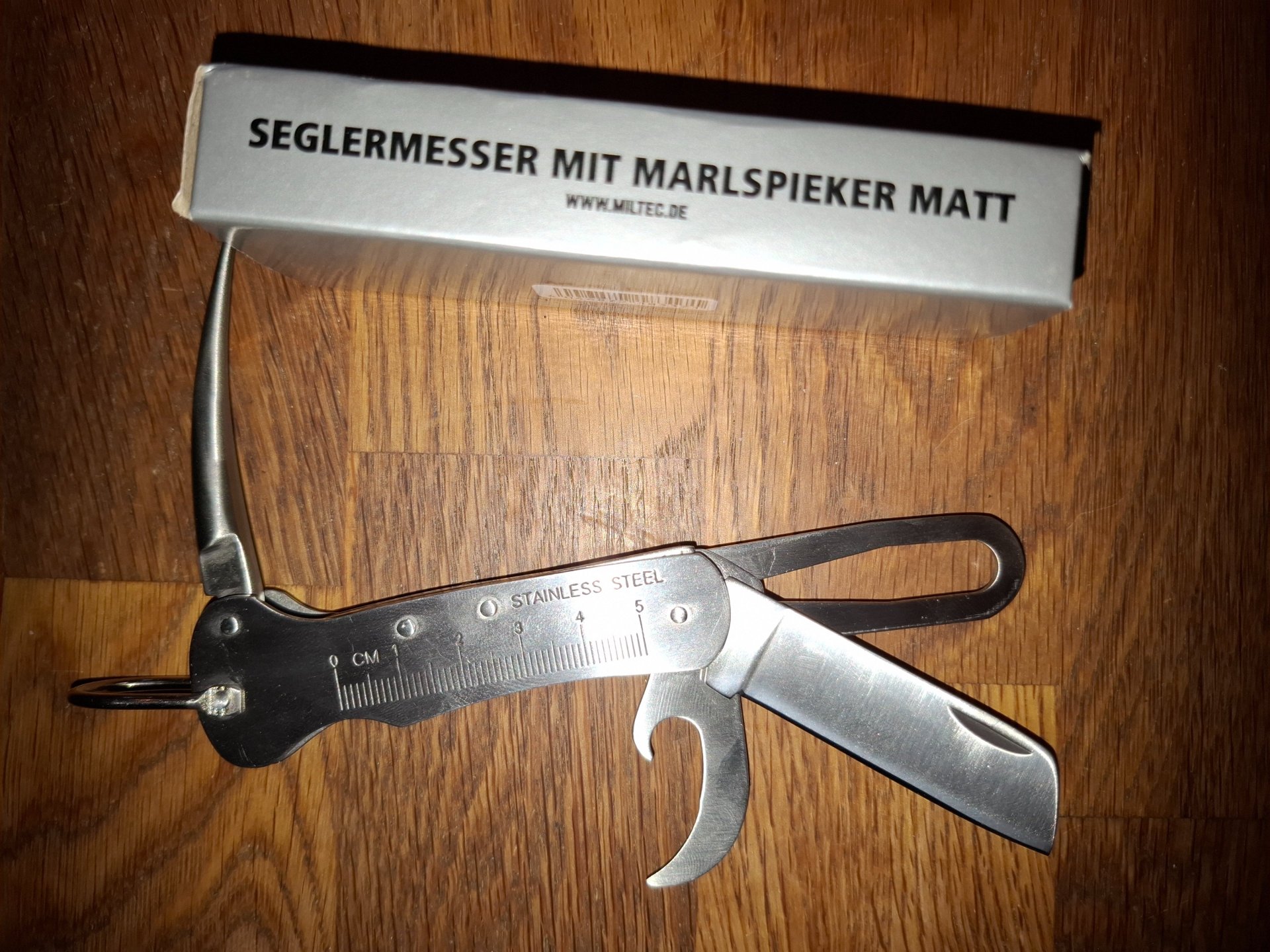 Mil-Tec Seglermesser / Bordmesser mit Marlspieker (matt) – Neuwertig in OVP – Bild 2