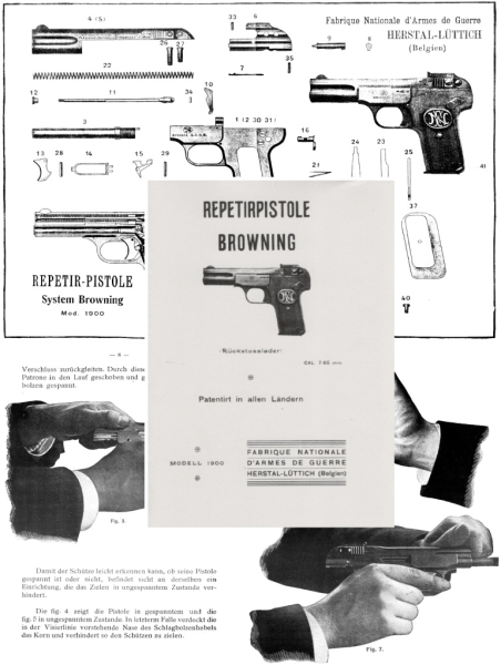 Nachdruck deutsche Bedienungsanleitung Pistole FN 1900 Cal . 7,65 – Bild 1
