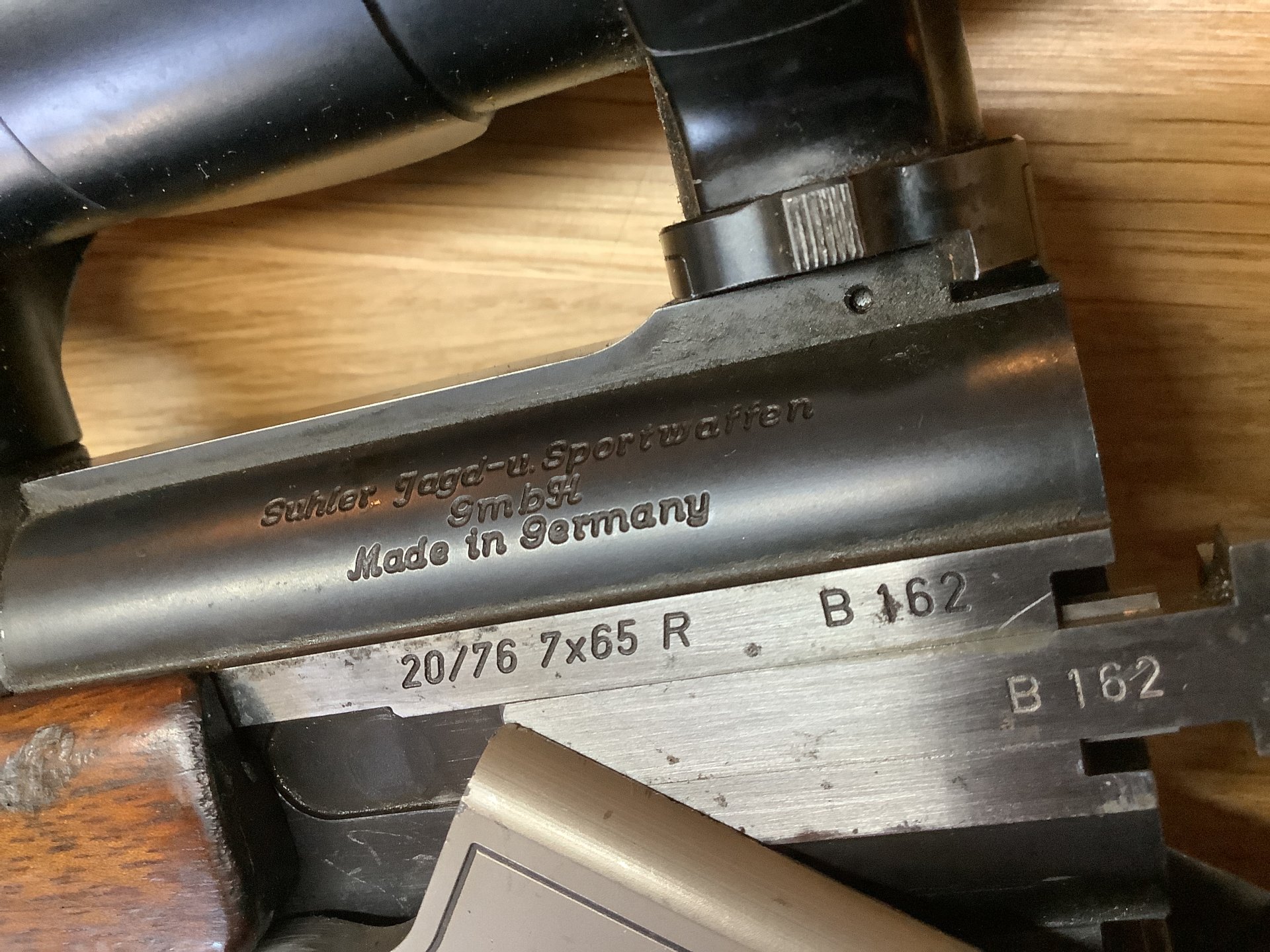 Suhler Bockbüchsflinte 7x65R / 20/76 Merkel Simson – Bild 2