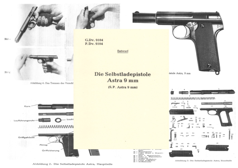 Nachdruck Dienstvorschrift Astra Pistole 9mm von 1952 – Bild 1