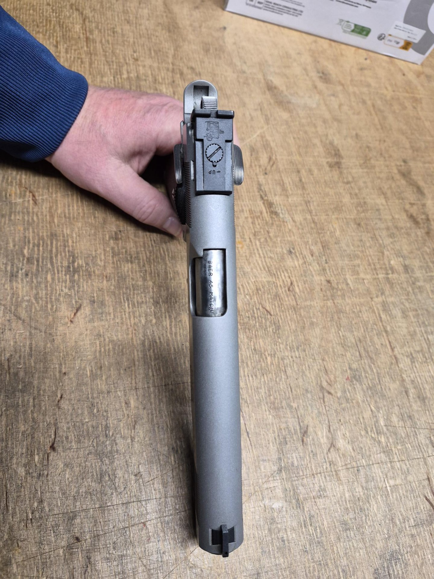 Pistole .45 ACP Les Baer Concept V Sechs Zoll Lauf, sehr guter Zustand! Hartchrom – Bild 4