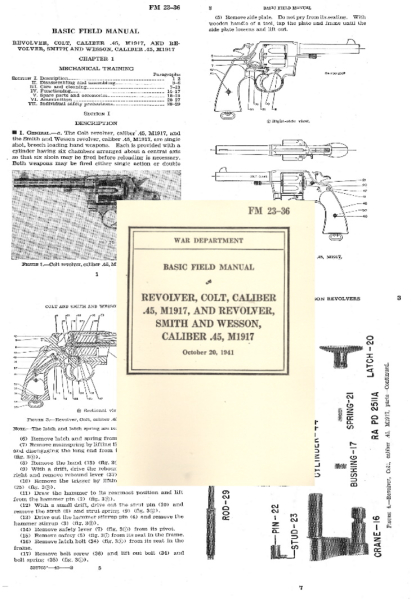 Nachdruck US-Bedienungsanleitung Revolver Colt / S&W 1917 .45ACP – Bild 1