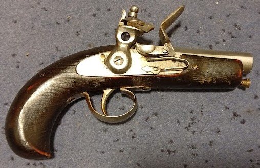 Reisepistole Steinschloss 9mm – Bild 1