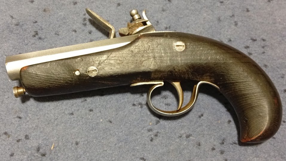 Reisepistole Steinschloss 9mm – Bild 2