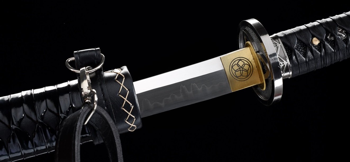 The Walking Dead – Rezā Ken Katana – KATANZO – T10 Stahl – echte Hamon – Black Edition – Bild 4
