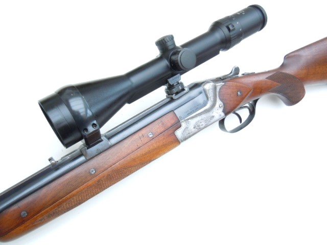 Bockbüchsflinte BBF Gebr. Merkel Suhl Kal.7x65R 12/70 Recknagel Schwenkm.Meopta Meostar R1 3-12x56 – Bild 1