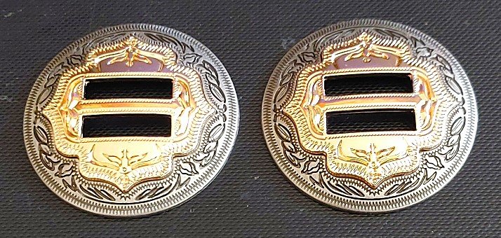 Conchas, Schlitzconchos zweifarbig, massiv. 32 mm – Bild 1