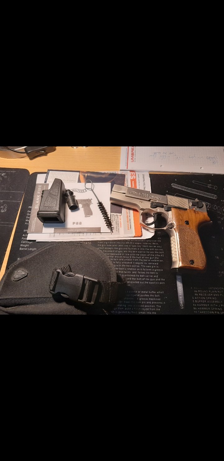 Walther P88 compact 9mm pak Nickel holzgriffschalen – Bild 1