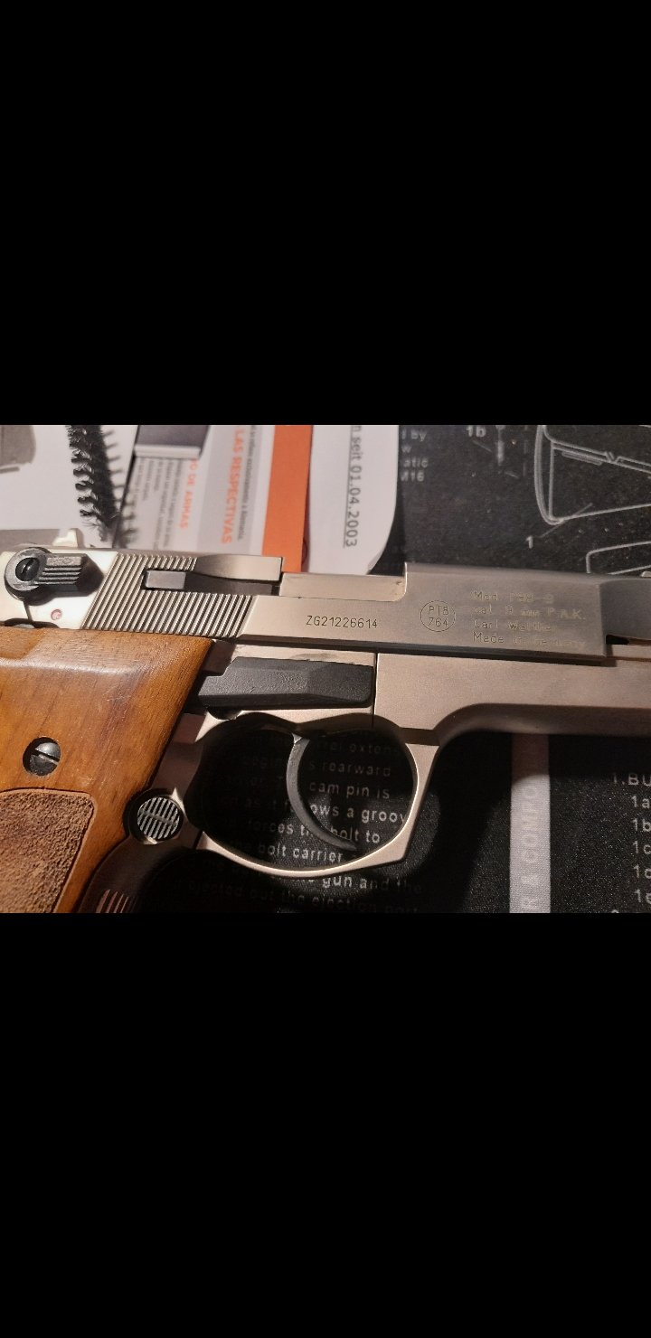 Walther P88 compact 9mm pak Nickel holzgriffschalen – Bild 3