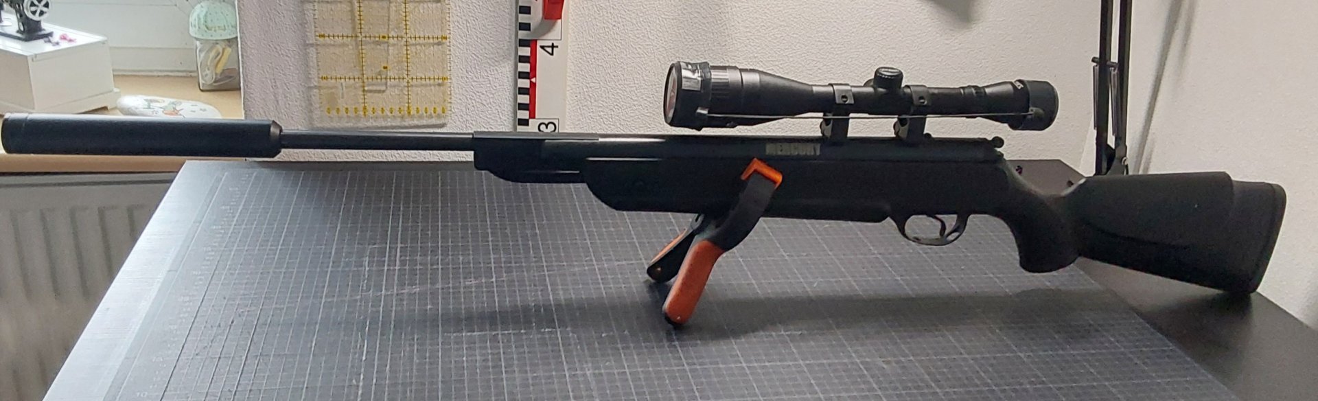Knicklaufluftgewehr Mercury 4,5mm mit 6×42 ZF und Schalldämpfer – Bild 4