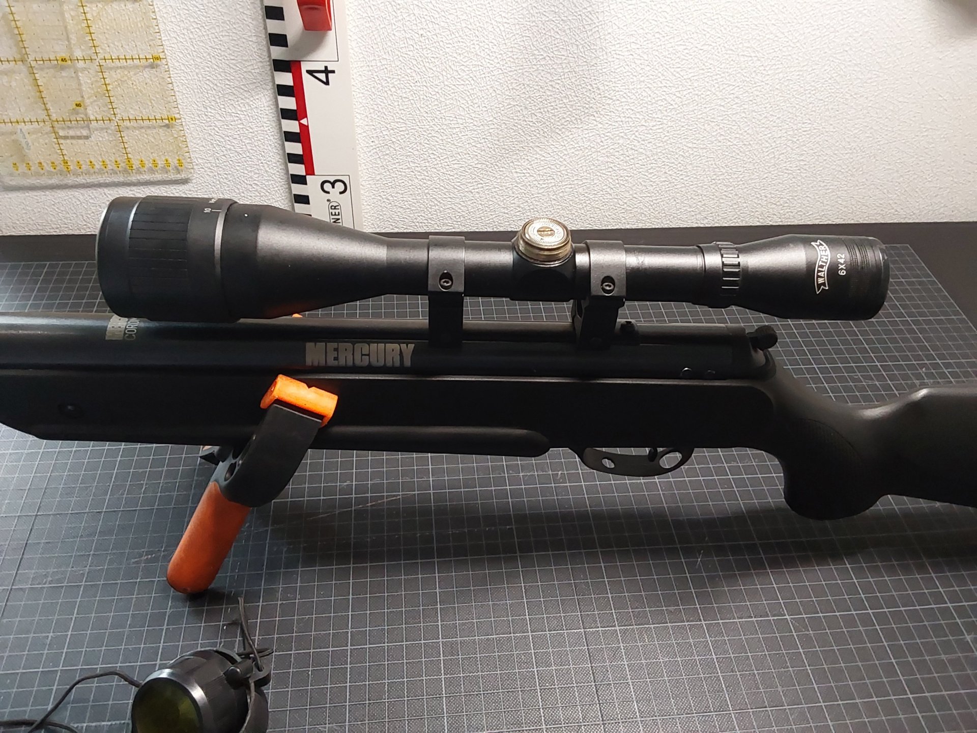 Knicklaufluftgewehr Mercury 4,5mm mit 6×42 ZF und Schalldämpfer – Bild 1