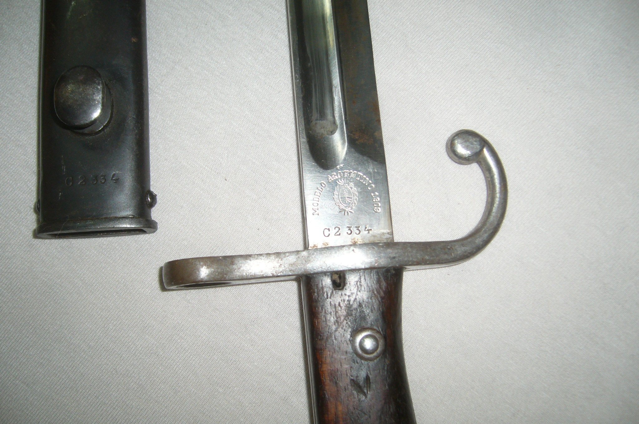Bajonett Argentinien 1909 mit Scheide Nummerngleich – Bild 2