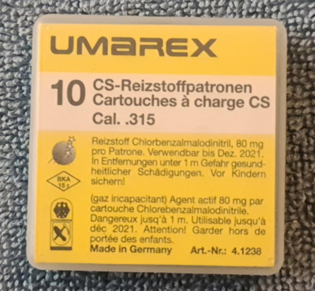 Kaliber .315 CS-Reizstoffpatronen von Umarex, 1Päckchen mit 10 Kartuschen – Bild 1