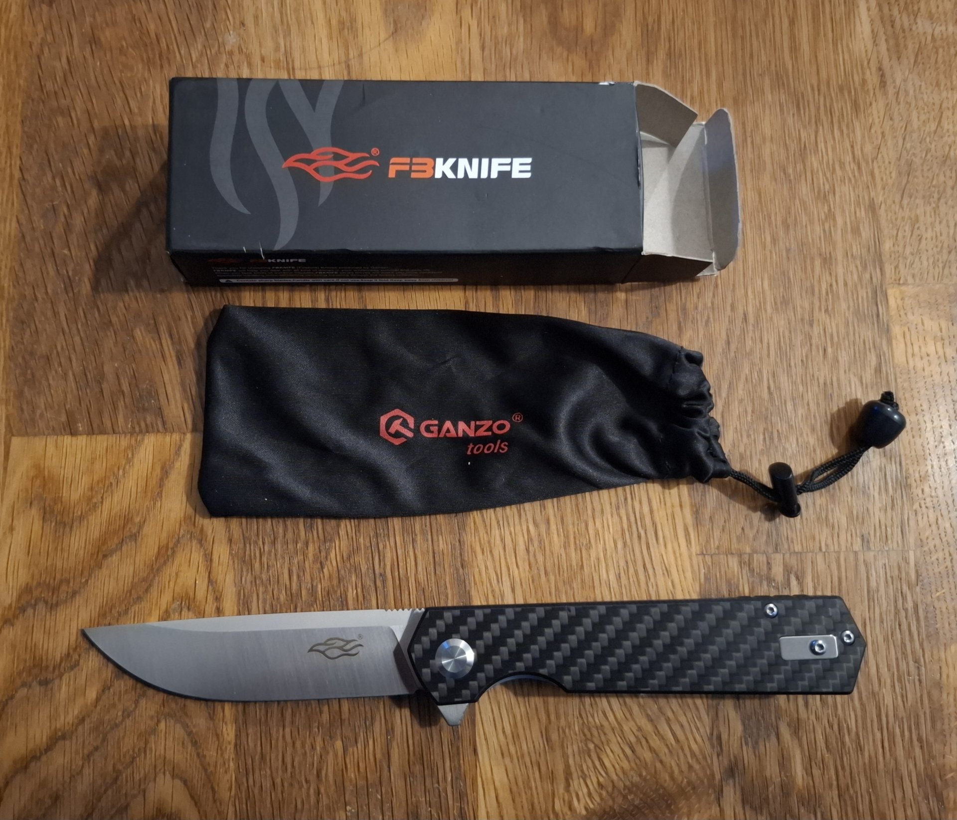 Ganzo Firebird FH11-CF Klappmesser – Neu & Unbenutzt in OVP (D2-Stahl / Carbon) – Bild 1