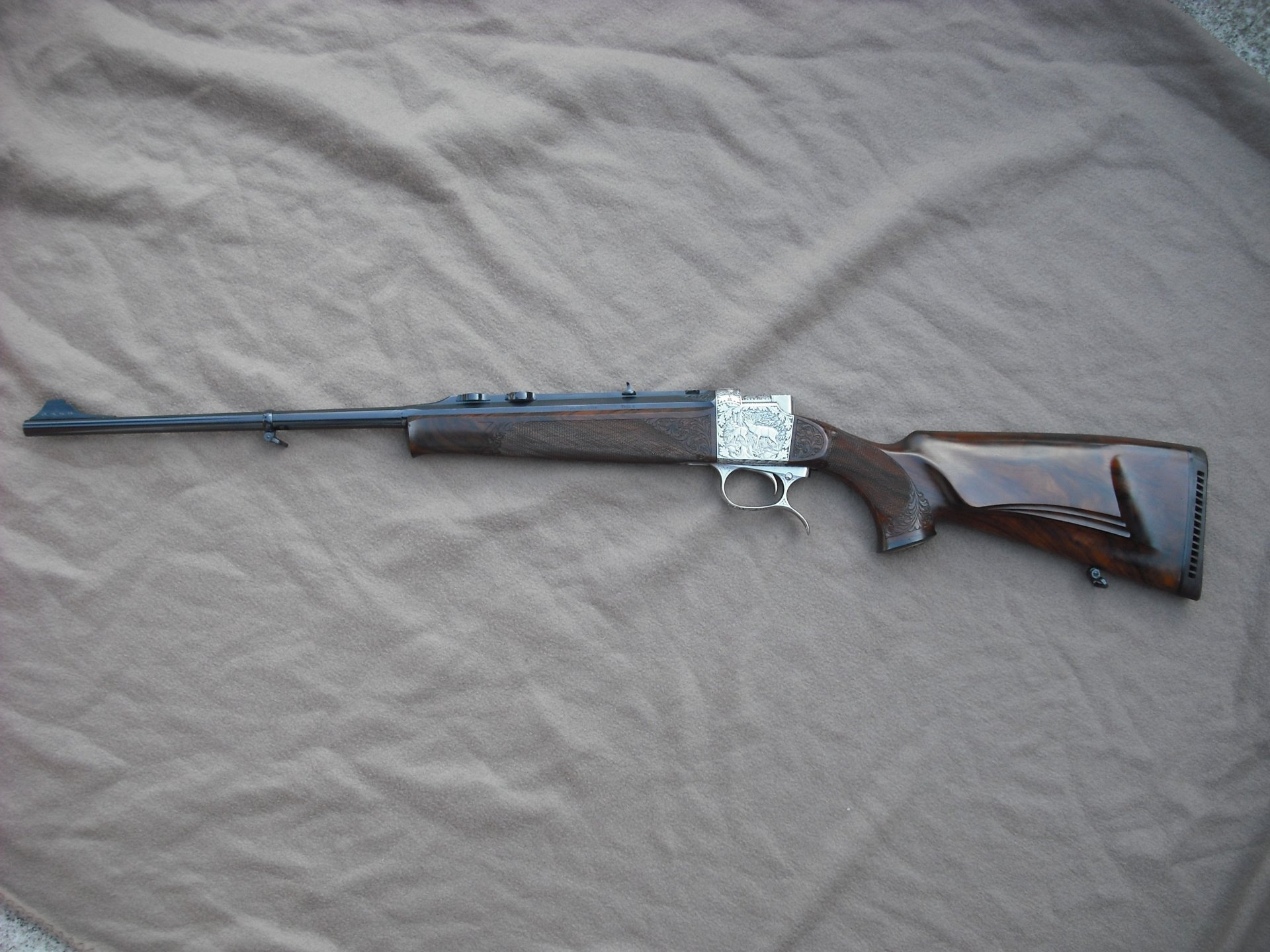 Blaser Blockbüchse in Luxusausführung; Kaufmann Reliefgravur – Bild 2