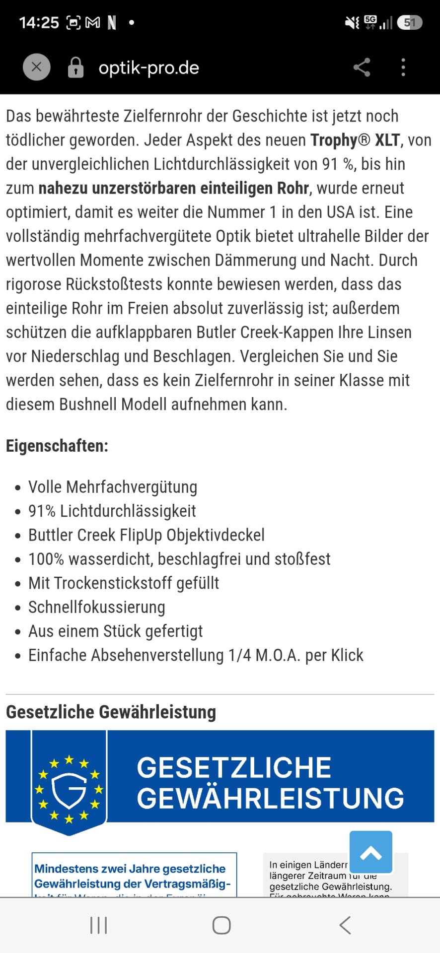 1-6×42 Bushnell Trophy XLT – Bild 11