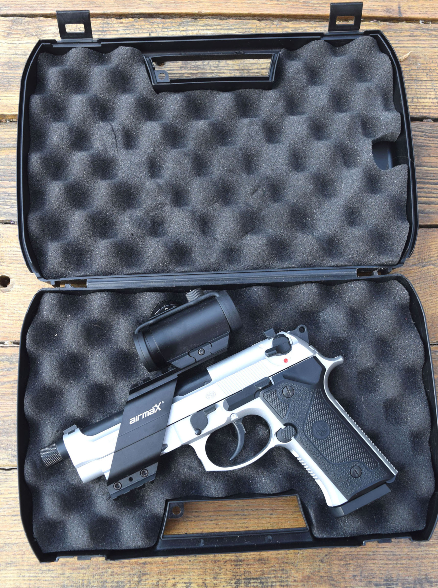 Beretta M9A3 Vollmetall CO2 Blow Back Pistole mit Schalldämpfer + Rotpunktvisier – Bild 3