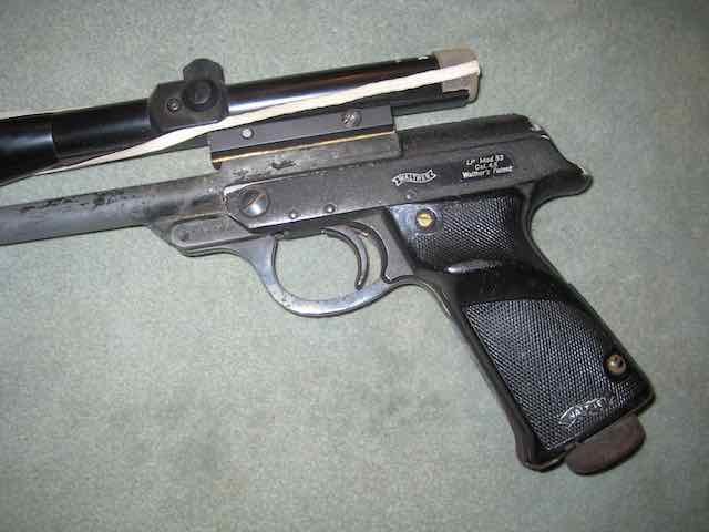 Luftpistole Walther, Mod. LP 53, defekt, Teileträger – Bild 3