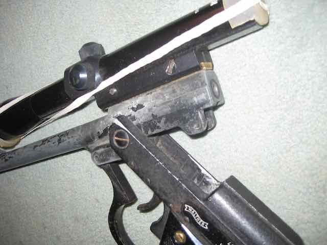 Luftpistole Walther, Mod. LP 53, defekt, Teileträger – Bild 6