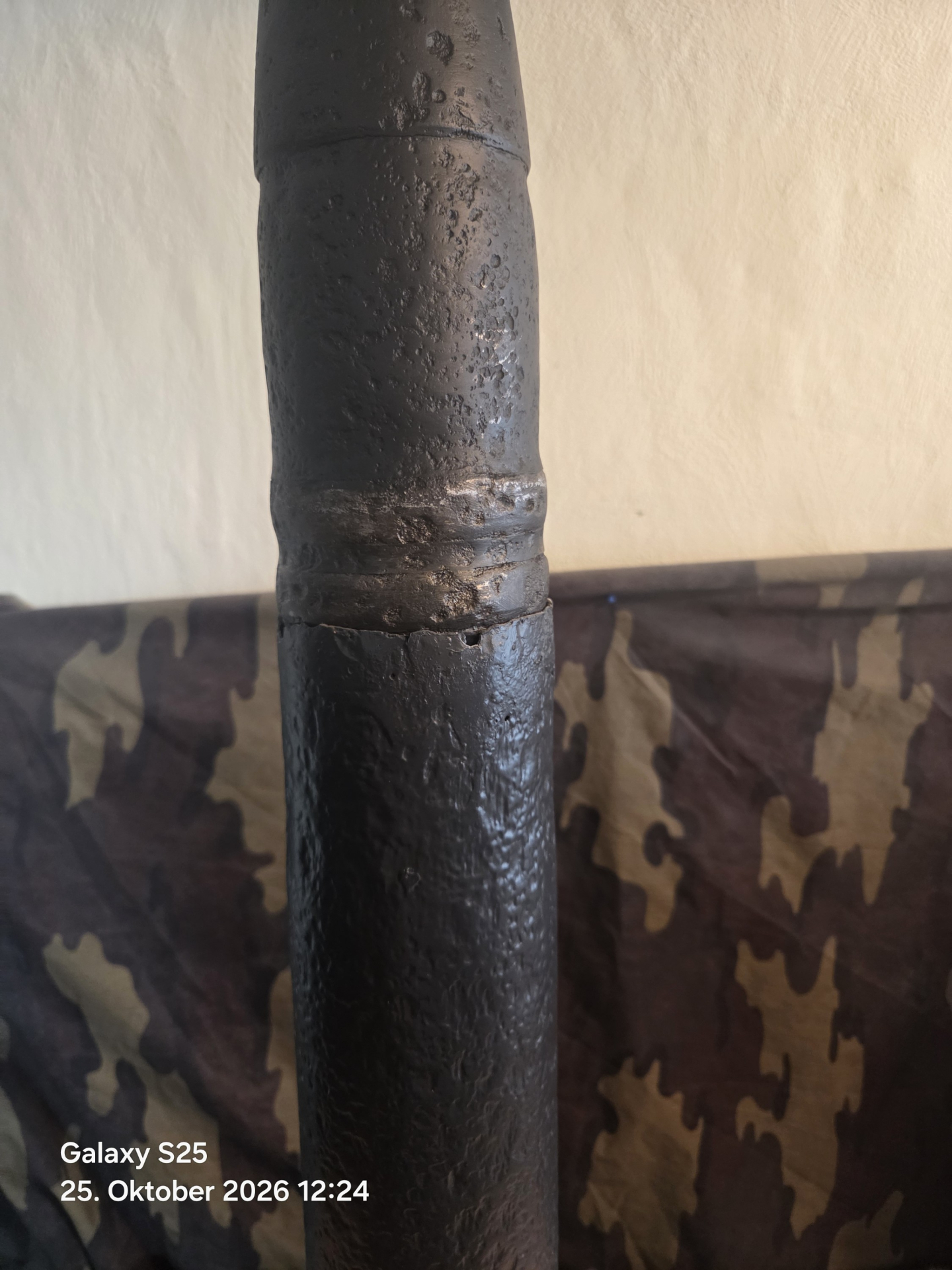 Deutsche 8,8cm Panzer Granate KWK43 mit Hülse Flak/Tiger 1(Bombe Bodenfund Granate Zünder) – Bild 3