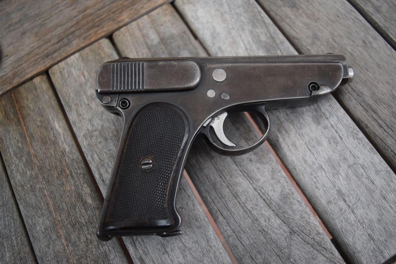 Deutschland Franz Jäger „Jäger-Pistole“ WKI Ausf. 2 Cal. 7,65 Sammlerwaffe – Bild 3