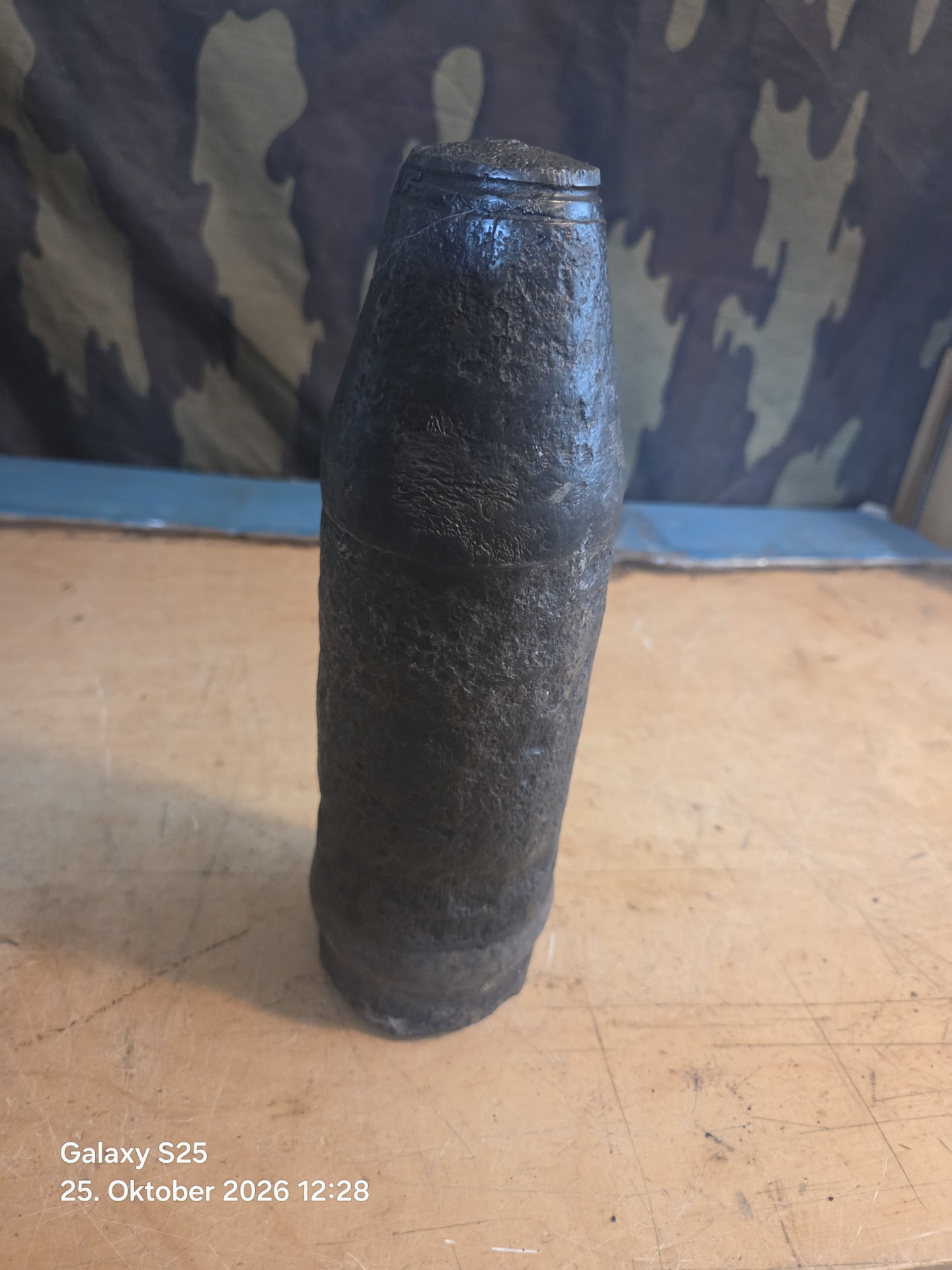 Deutsche 7,5 cm Panzer Granate KWK40 mit Zünder (Bombe Bodenfund Granate Zünder) – Bild 3