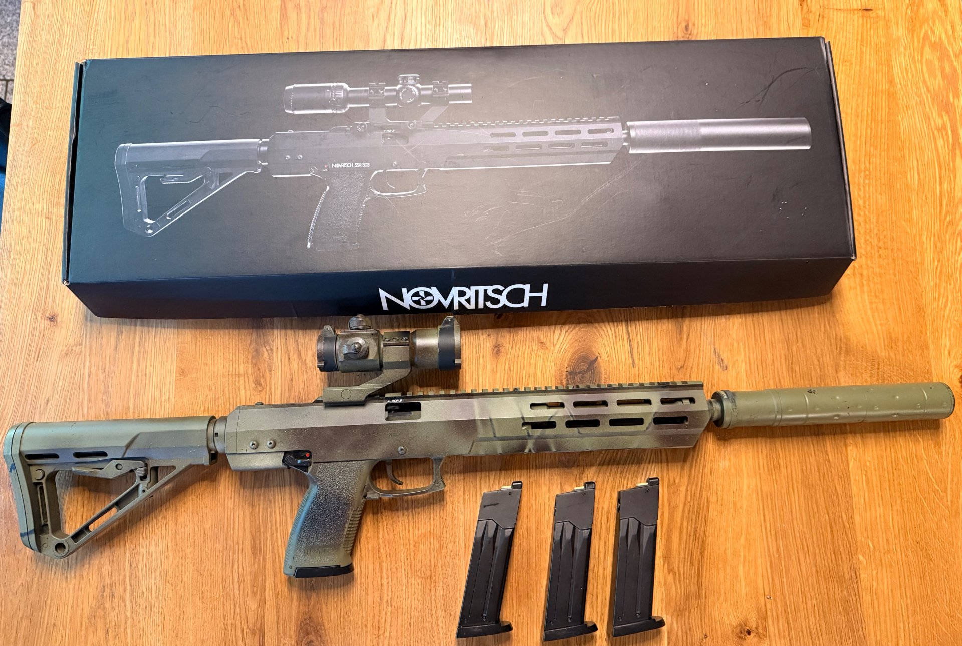 Novritsch SSX 303 mit Schalldämpfer Optik und 3 Ersatzmagazinen – Bild 3