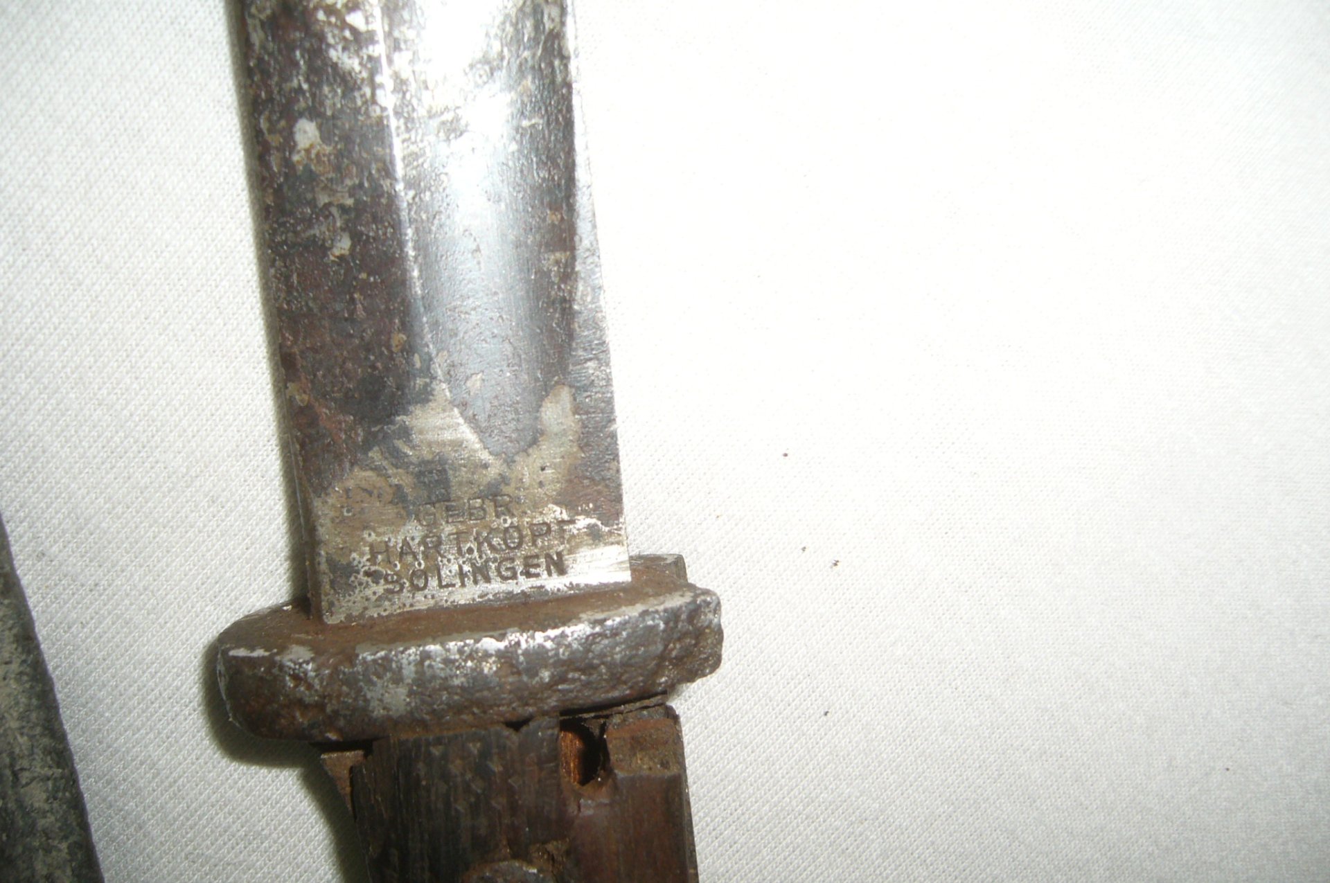 Altes Deutsches Bajonett mit Koppelschuh, Gebr. Hartkopf Solingen – Bild 4