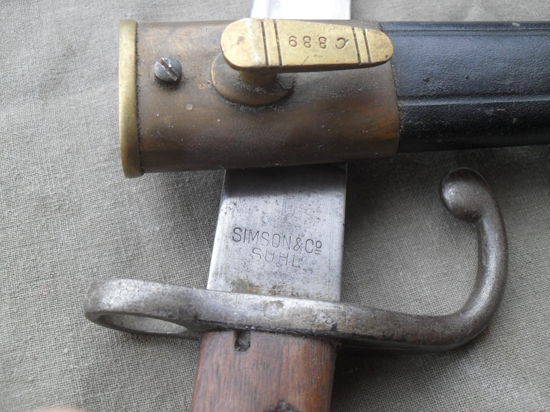 Seitengewehr m.1908 Brasilien Mauser Simson & Co. SUHL – Bild 4