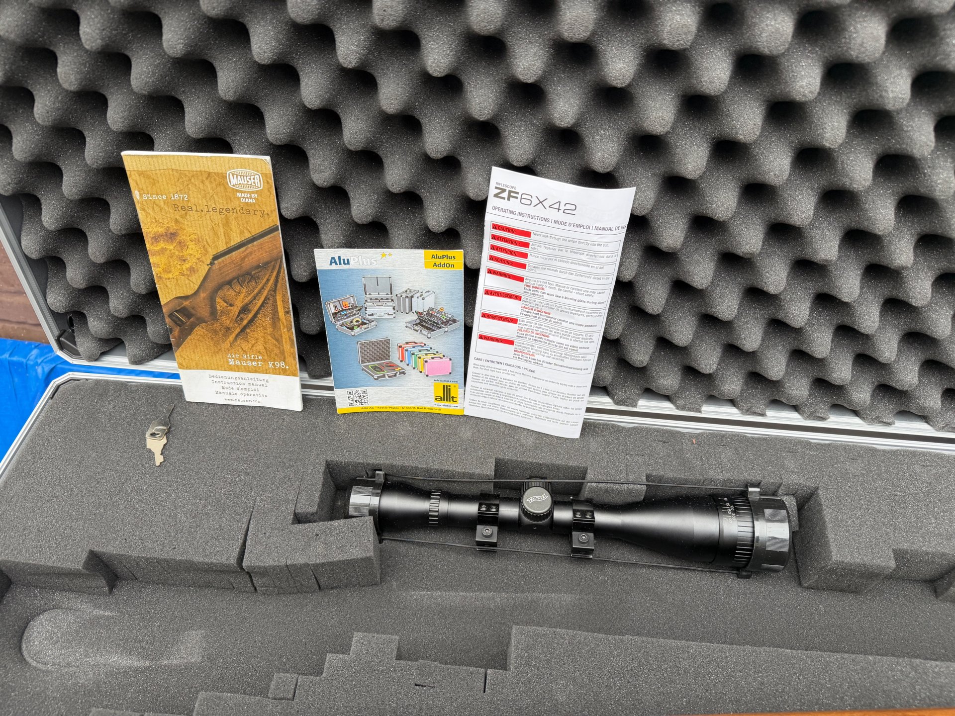 Diana K98 Luftgewehr Unterhebelspanner + Zubehör Koffer Riemen – Bild 4