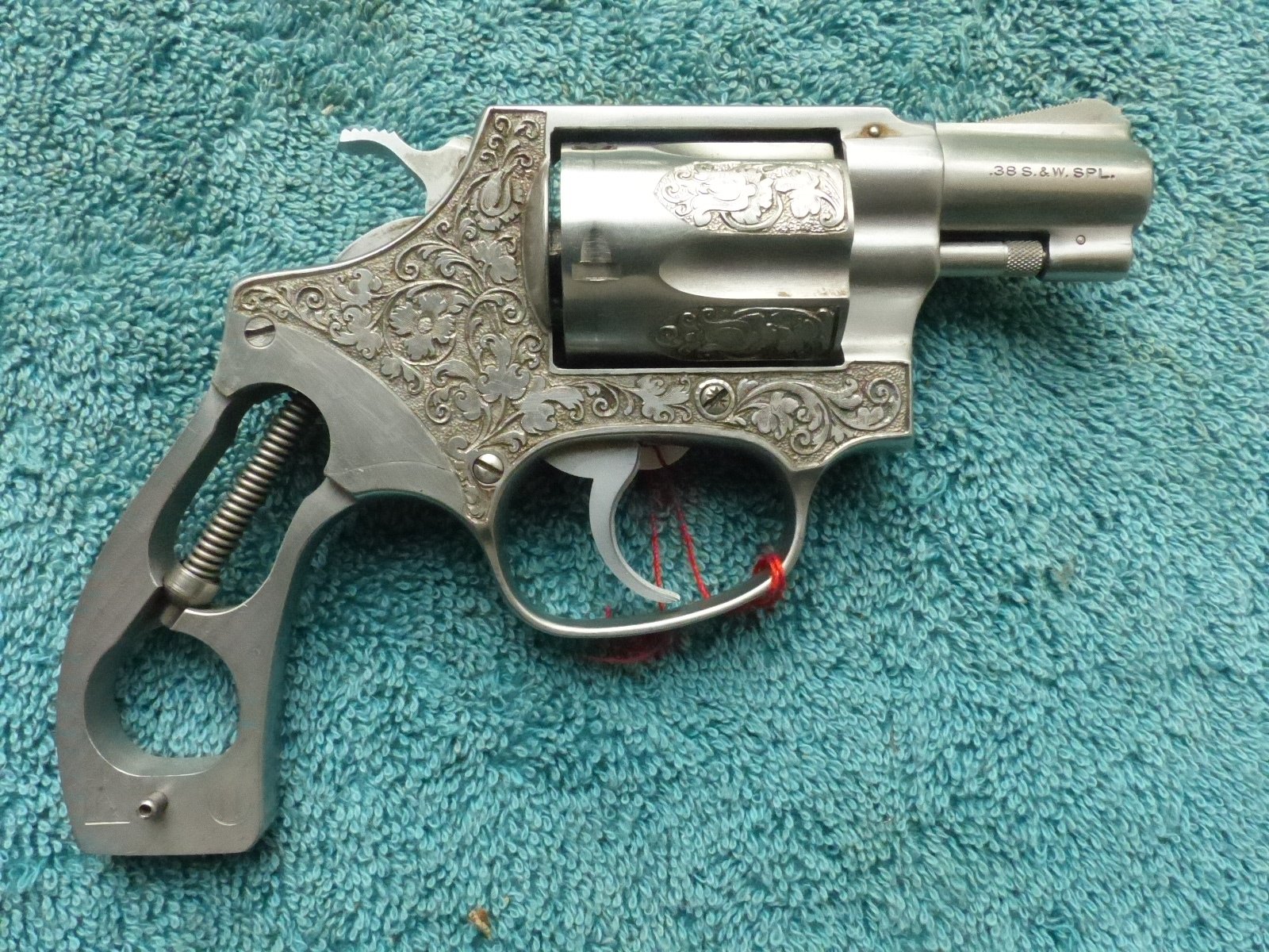 Smith&Wesson,S&W Mod.60 RB, Gravur, .38special, stainless – Bild 3