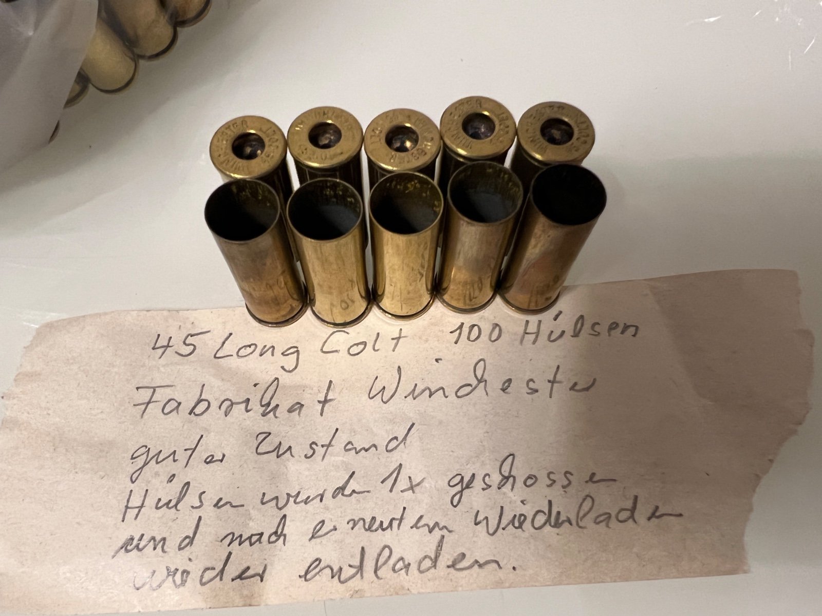 45 Long Colt 100 Hülsen Fabrikat Winchester – Bild 1