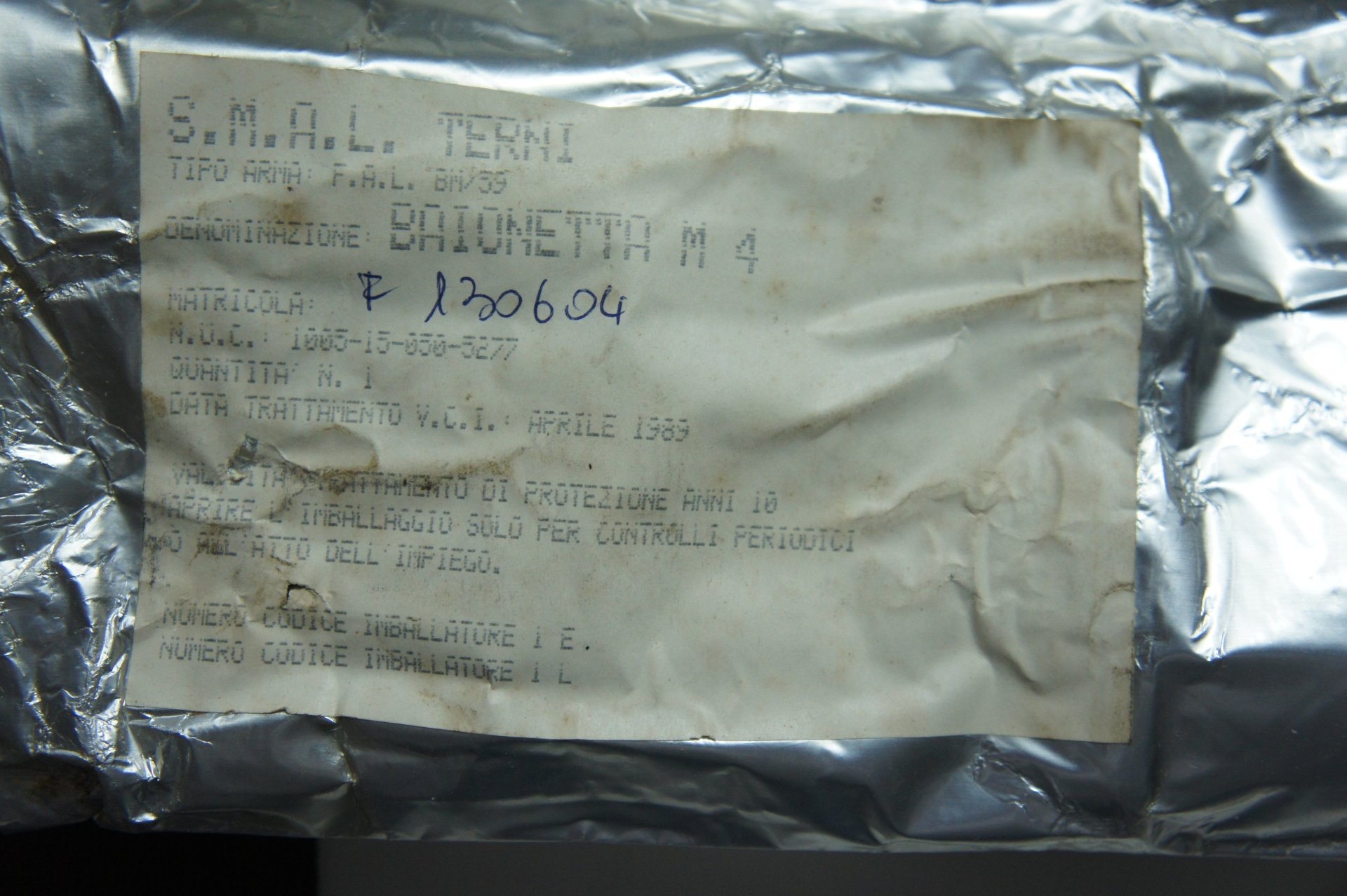 Original M1 Carbine M4 Bajonett Italien 1966 – Bild 4