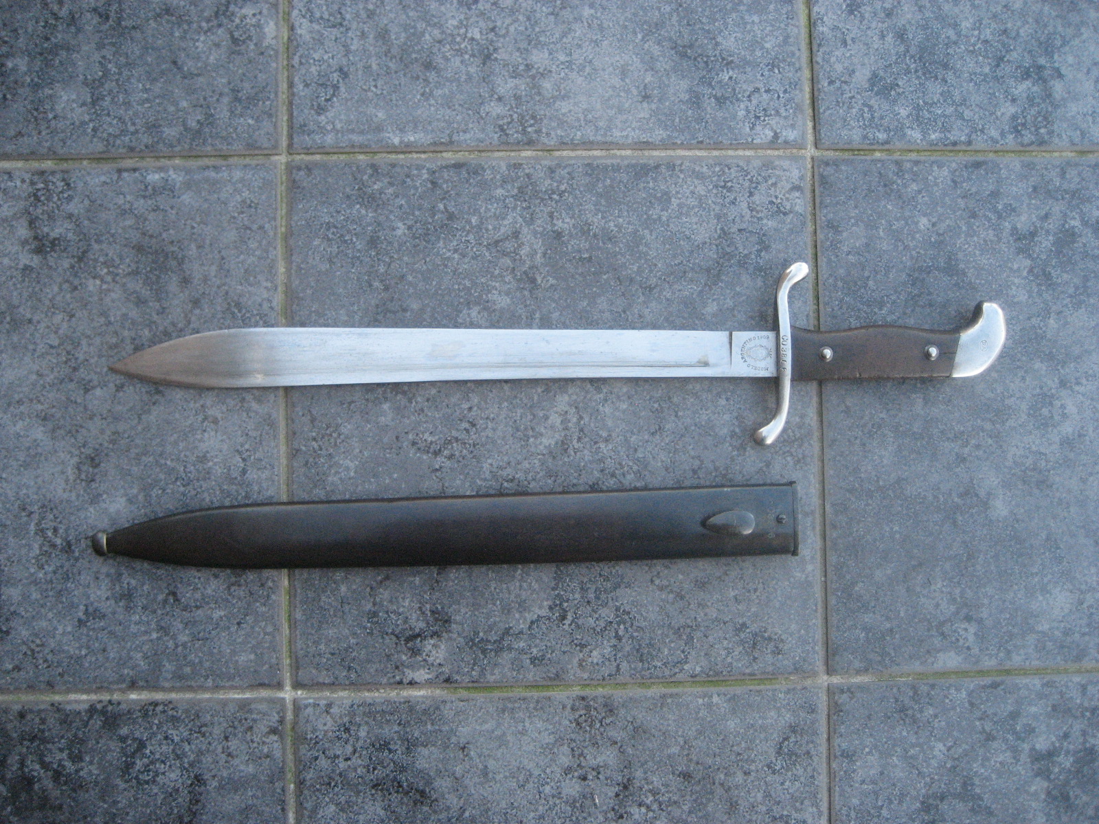 Bajonett / Machete, Argentinien M.1909, Weyersberg, nummerngleich, super Zustand – Bild 1