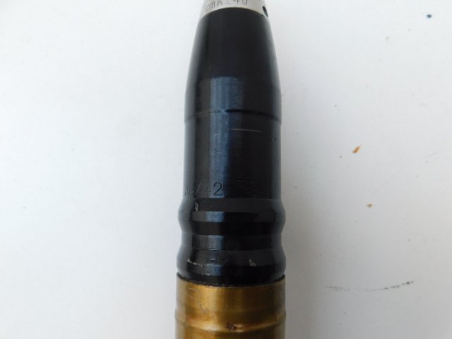 3,7 cm Flak Patrone delaboriert schöner Zustand – Bild 4